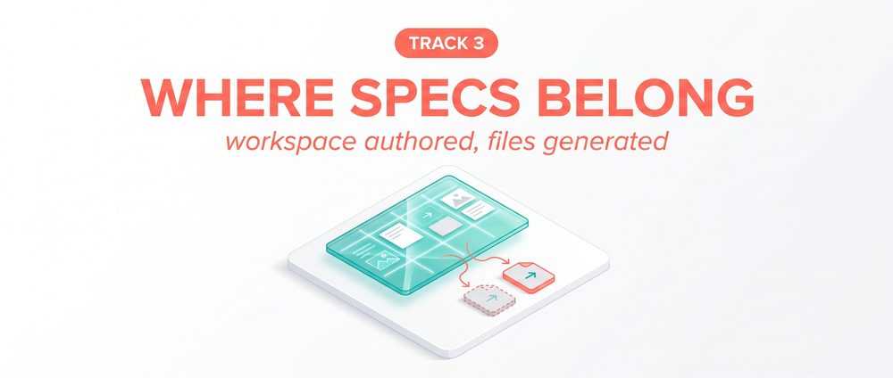Track 3 banner: Where Specs Belong